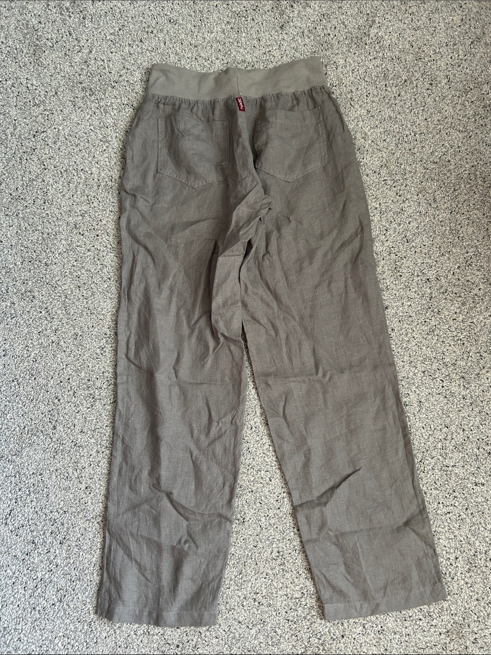 Hard Tail Women's Straight Leg Drawstring Pants in Taupe - Picture 3 of 3
